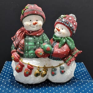 Hand in Hand Snowman Couple 2000 #76600408 by Lang & Wise