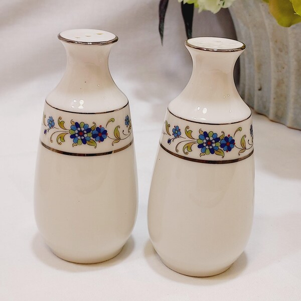 Noritake Norma Salt & Pepper Shaker Set #7016 Japan 1980s