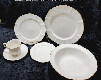 Noritake Chandon Gold Trim Dinnerware #7306 Choose Piece(s) from Options