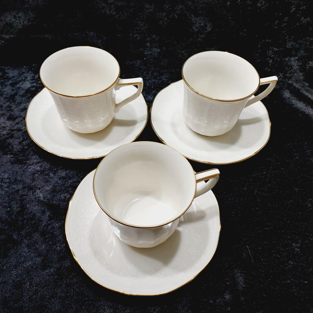 Noritake Chandon Gold Trim Plate or Cups Saucers #7306