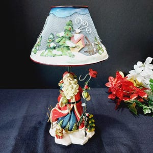 Santa Tealight Lamp Home Interiors 10-1/2&quot;