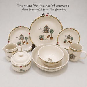 Thomson Pottery Birdhouse Stoneware Replacement Dishes