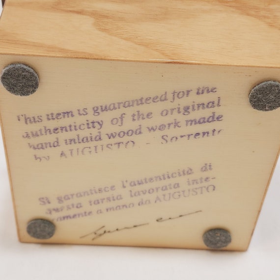 Italian Inlaid Wooden Keepsake Box 3.25" Square b… - image 9