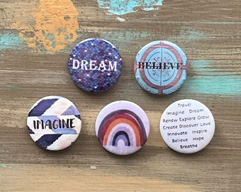 High Hopes Button Pins and Magnets | Unique Designer Badges and Buttons