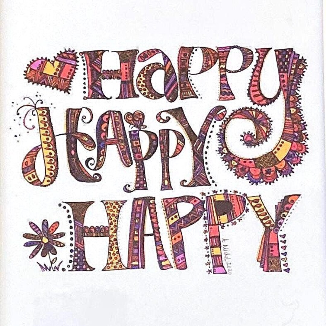 Happy Doodle Art Print: Playful Reminder - Etsy