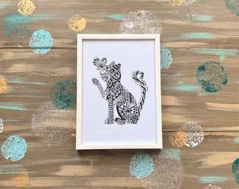 Kitty Doodle | Original Art Print