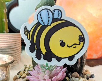 Bumble Buttons Bee Sticker| Weatherproof| Dishwasher Safe| Great for Water Bottles, laptops, Phone Cases or even as a Bumper Sticker |
