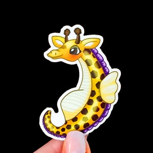Giraffe Seahorse Sticker | Weatherproof | Dishwasher Safe| Great for Water Bottles, laptops, Phone Cases or even as a Bumper Sticker | Gift