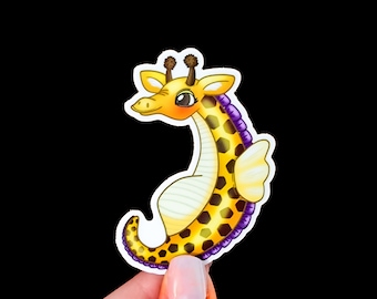 Giraffe Seahorse Sticker | Weatherproof | Dishwasher Safe| Great for Water Bottles, laptops, Phone Cases or even as a Bumper Sticker | Gift