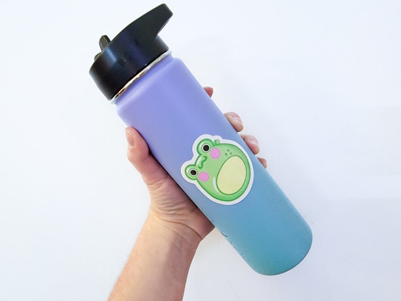 Frog Squishmallow Sticker – Cute Fuzzamallows Stuffed Animal Parody – Squishy Frog Vinyl Decal, Waterproof & UV Resistant image 6