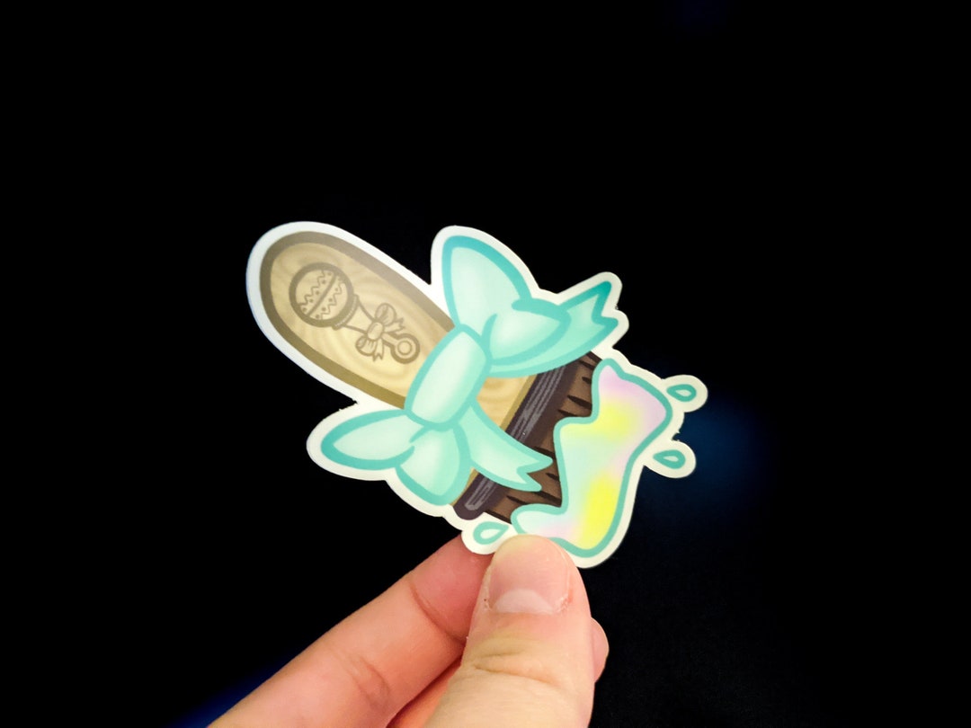 Baby Paint Brush neopets Inspired Sticker Weatherproof Dishwasher Safe UV Resistant Stocking