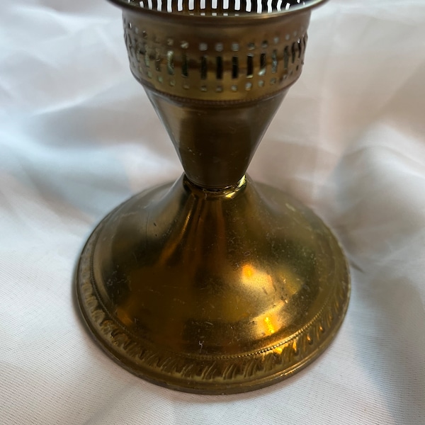 Duchin Hand Spun Jewelers Brass Candle Holder