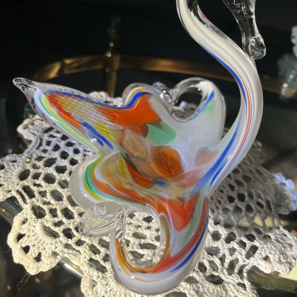 Murano Art Glass Swan Dish