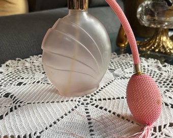 Vintage Pink Perfume Bottle with Atomizer