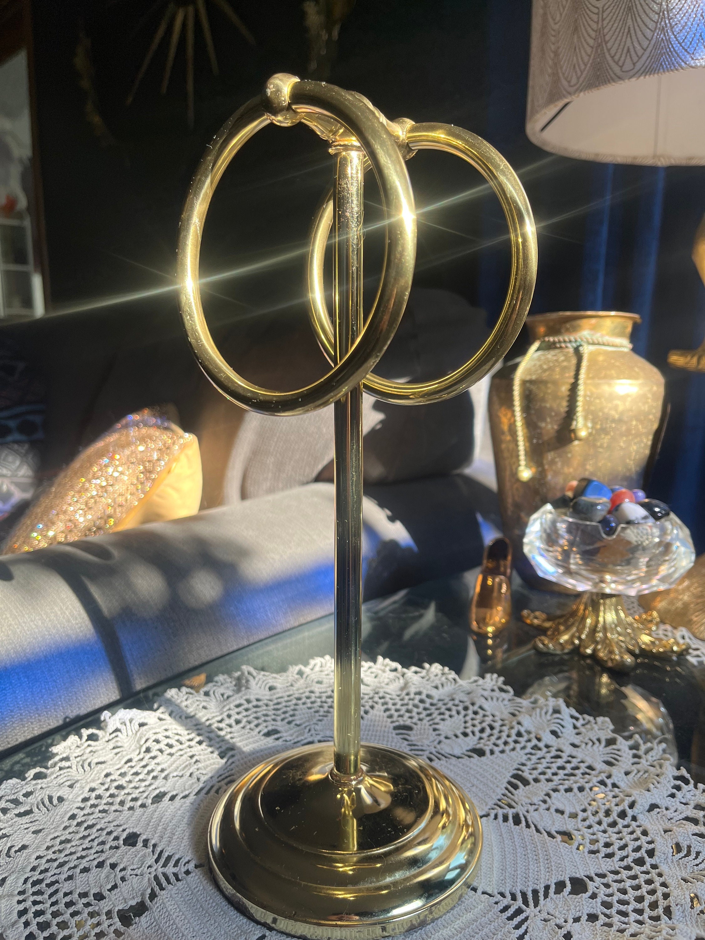 Gold Freestanding Towel Holder (2 Types Available)