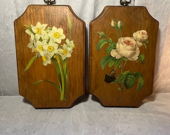 Floral Lacquered Wall Art