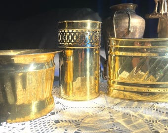 Vintage messing containers (3 soorten beschikbaar)