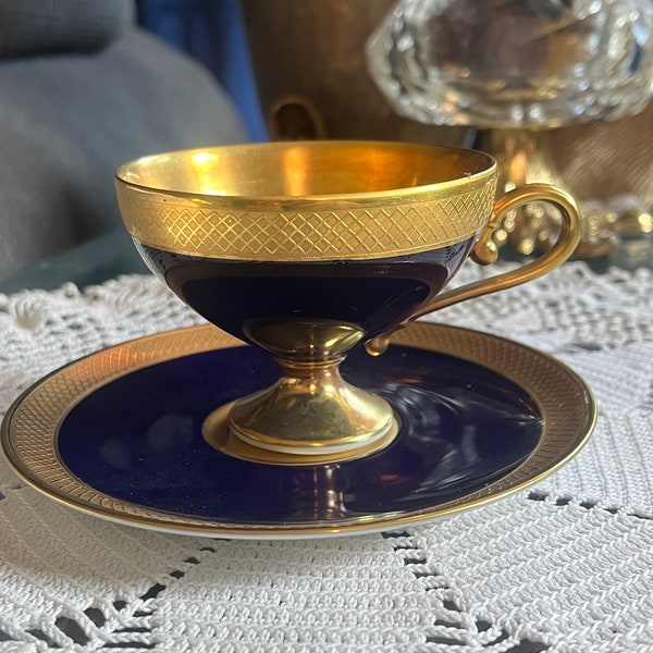 Hutschenreuther Selb Echt Kobalt Cup & Saucer