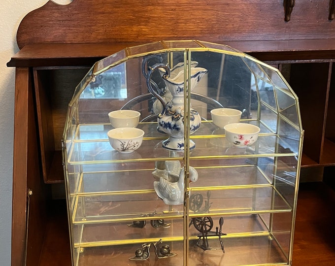 Brass Tabletop Curio Etsy