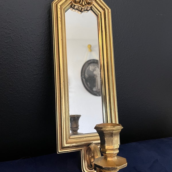 Homco Gold Mirrored Wall Sconce