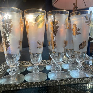 Libbey Golden Foliage Pilsner Glasses (Set of 8)