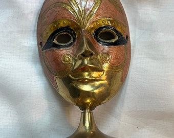 Brass Enameled Masquerade Mask
