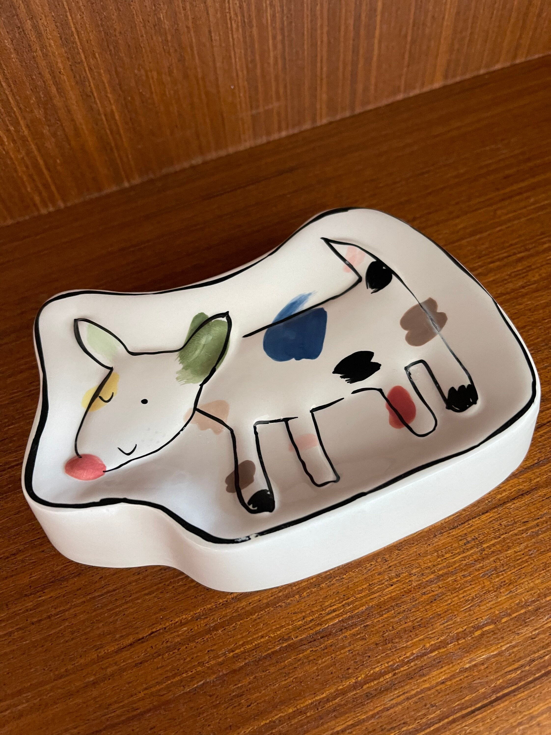 NEW #CA00781 5 3/4" X 5" Dog Parade Soap Dish Made By Jenny And Jeff Designs 