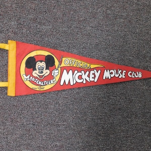 Official Mickey Mouse Club Mouseketeers Pennant
