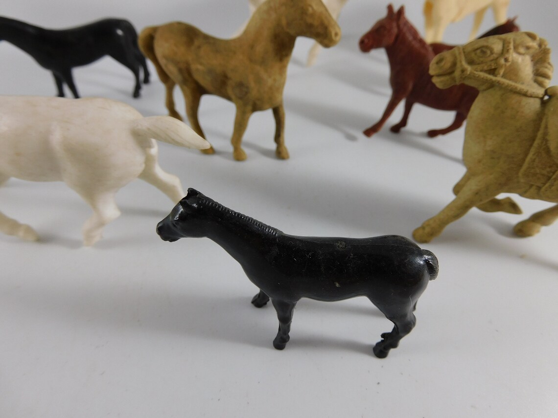 Vintage Small Toy Horses Etsy