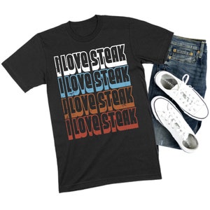 Men&#39;s Vintage Steak Lover T-shirt, Meat Eater, Carnivore Diet, Paleo Diet, Keto Diet, Vintage Father&#39;s Day Shirt Gift, I Love Steak Shirt