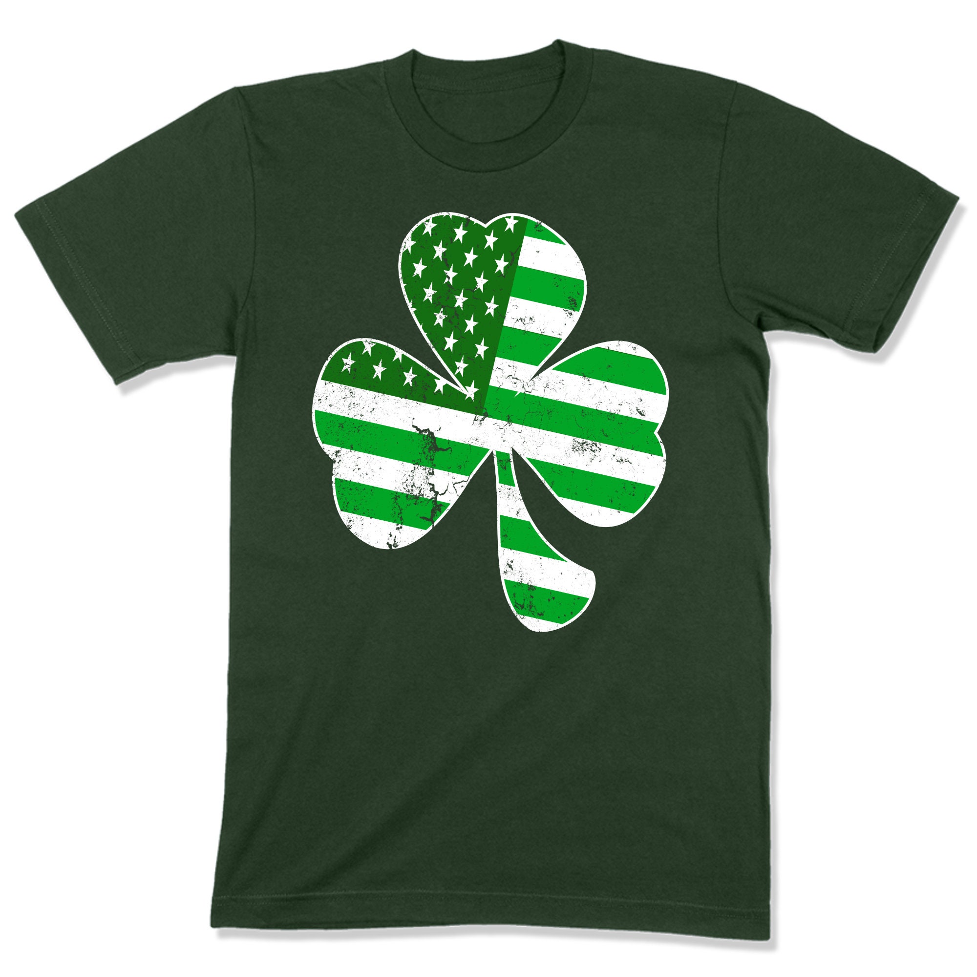 USA St. Patrick's Day US Flag T-Shirt For Men Women/ | Etsy