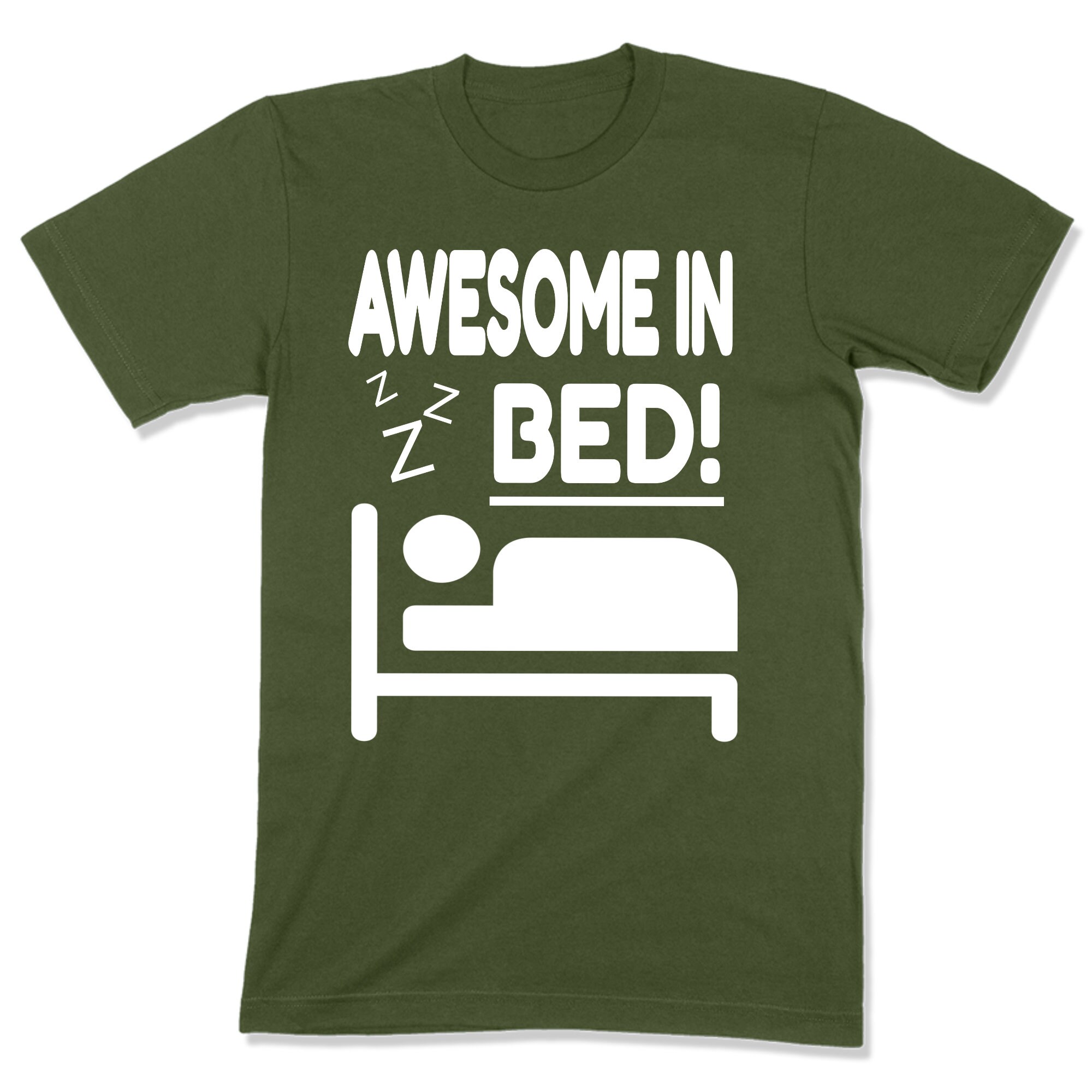 Men's Funny awesome in Bed Novelty Tshirt, Inappropriate Humor Tee for