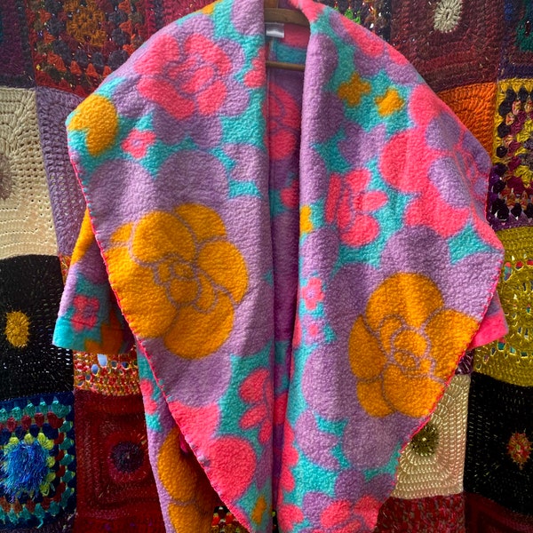 Handmade Upcycled Nylon 1970s Blanket Jacket