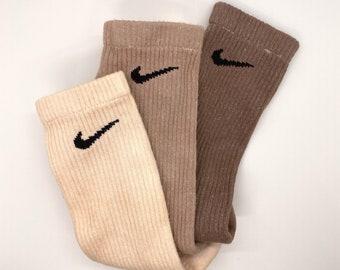 beige nike socks