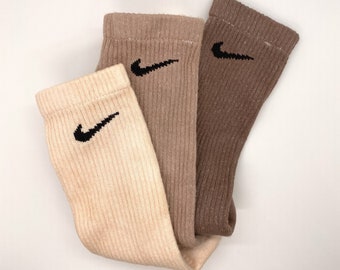 Sand, Taupe, and Dark Brown Crew Socks 3 Pack