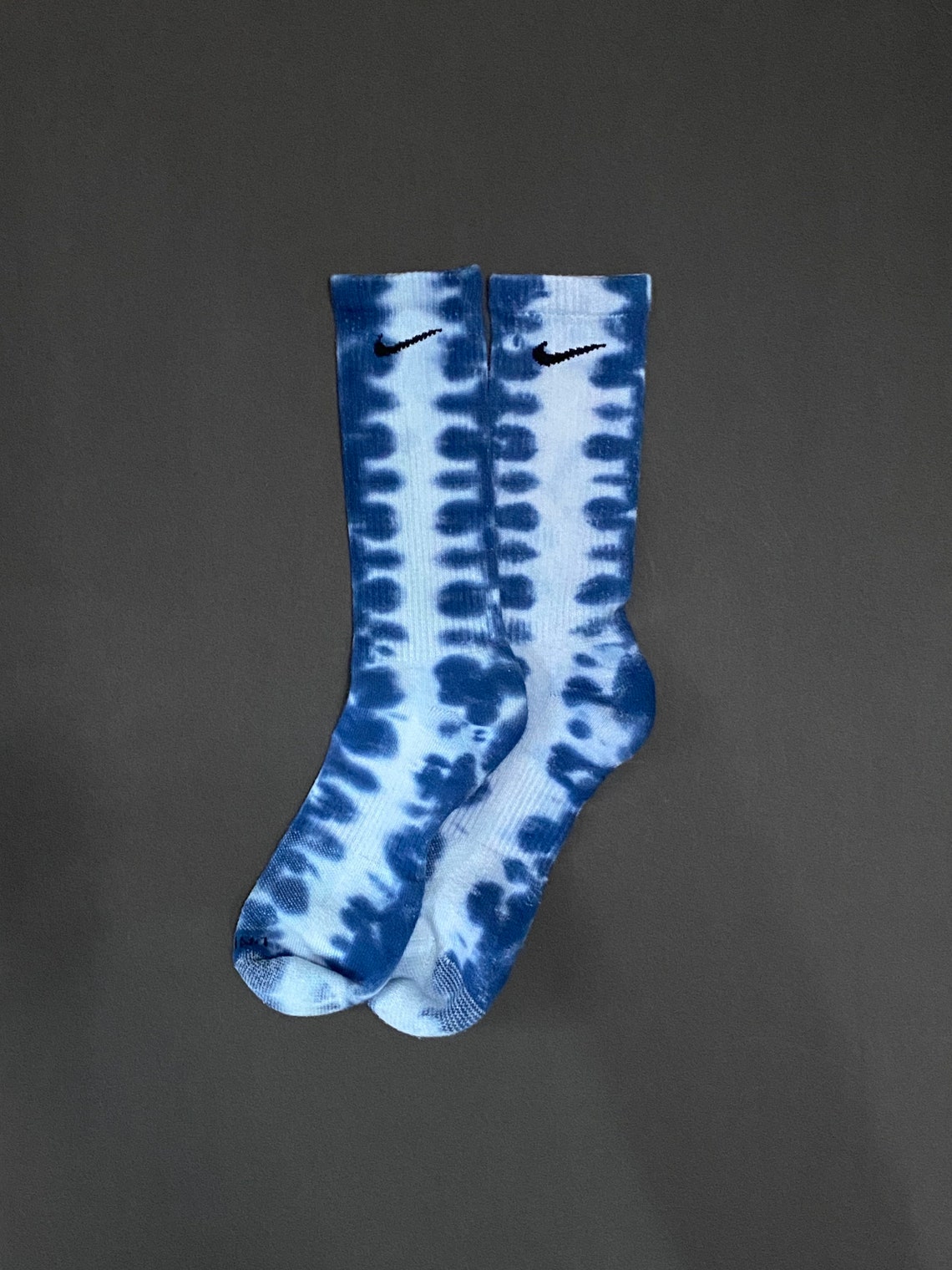 2pair BLUE Nike Crew Tiedye Socks Drifit Etsy
