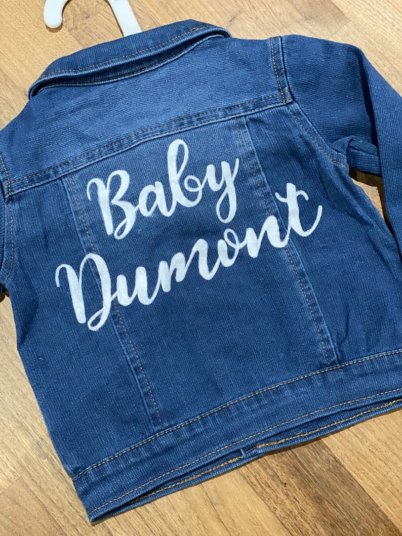 Baby denim jacket, Custom denim jacket, Hand painted denim jacket