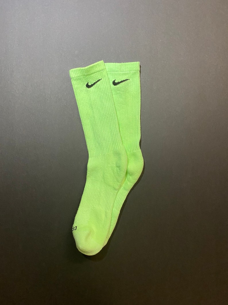NEON Nike Crew Tie Dye Socks Ready to Ship Etsy