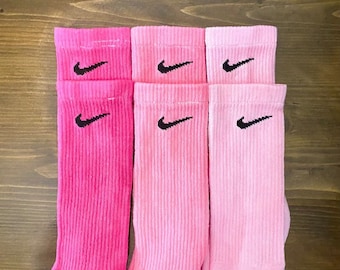 Pink Tones 3 Pack Solid Dye Crew Socks