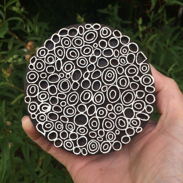 Large lots of circles pattern block stamp