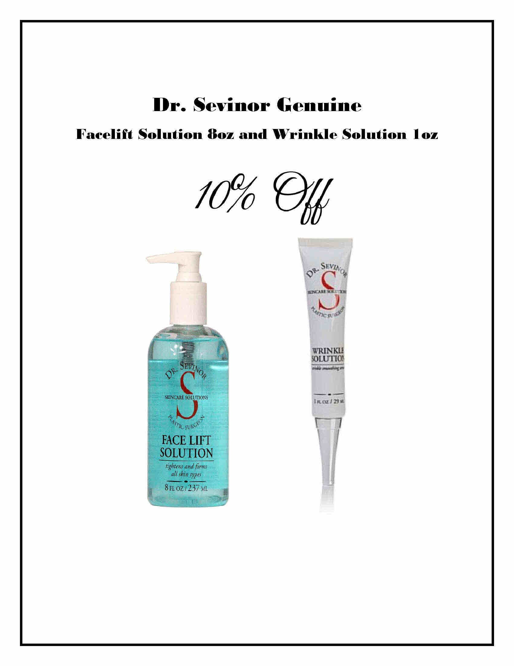 Dr.sevinor Face Lift Solution 4oz and Wrinkle Solution 1oz - Etsy