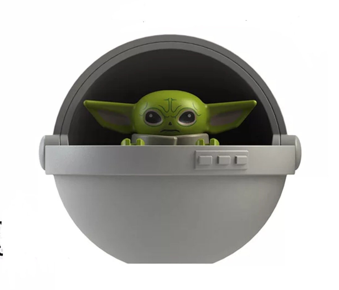 Baby Yoda in Gray Pod minifigure Baby Yoda in grey Aeroba Etsy