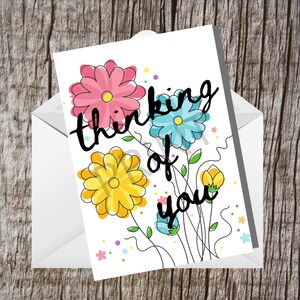Printable Thinking of You 5x7 Card