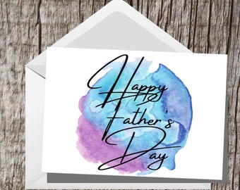 Printable Happy Father's Day 5x7 Card