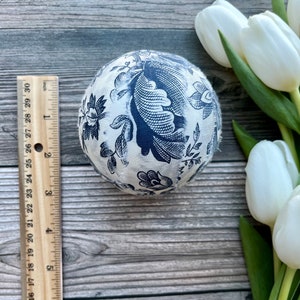 Blue and white decor ball.