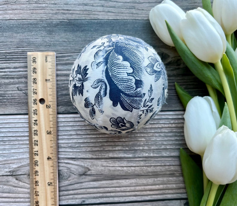 Blue and white decor ball.