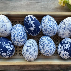 Chinoiserie-äggset | Blå och vita påskägg | Toile Spring Decor