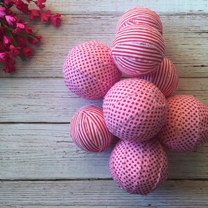 Rustic Valentine&#39;s Day Rag Balls | Rustic Valentine&#39;s Day Decor | Valentine&#39;s Bowl Filler