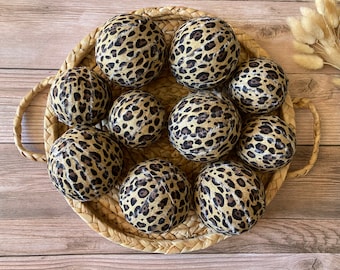 Animal Print Rag Ball | Leopard Print Bowl Filler | Cheetah Print Decor