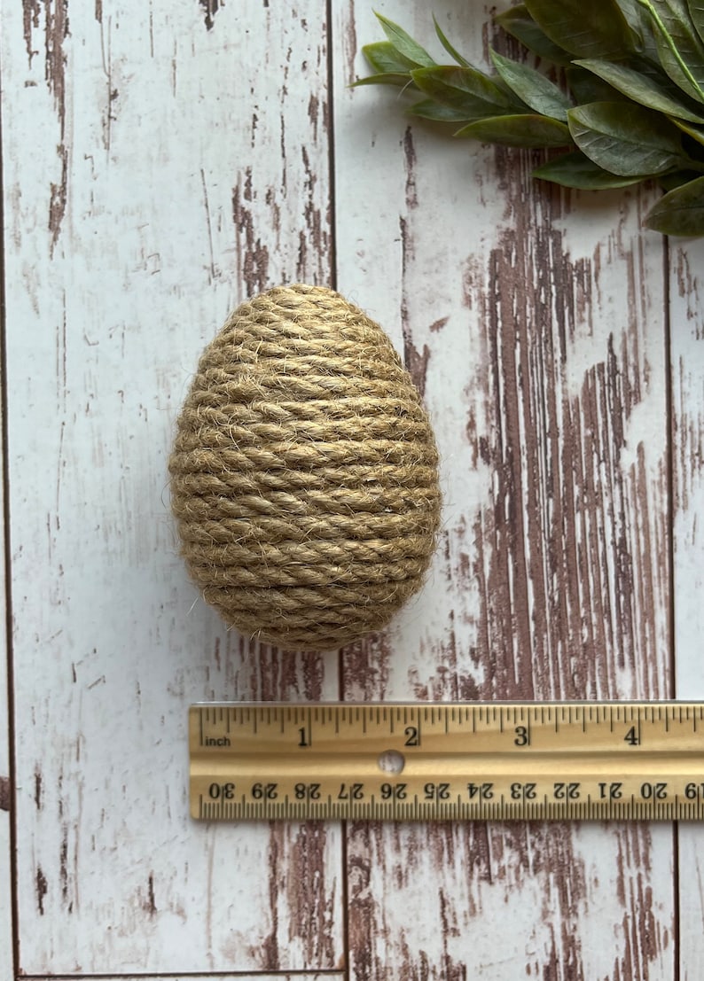 Farmhouse Eggs Twine Eggs Macrame Eggs Neutral Easter Decor image 6